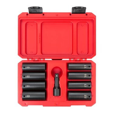 TEKTON 1/2 Inch Drive Impact Lug Nut Socket Set, 9-Piece SID92415