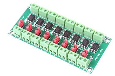 NOYITO PC817 8-Channel Optocoupler Board 3.6-30V Signal Transfer Module Electrical Isolation Board for Microcontroller Interface