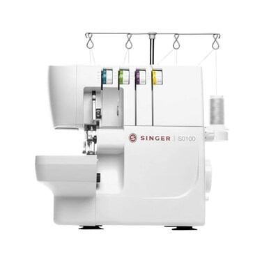 SINGER &reg; S0100 High Speed Serger Overlock Machine, 2-3-4 Thread Capability