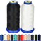 Heavy Duty Thread 1800 Yards Size T70 69 210D/3 All Purpose High Strength Polyester Sewing Thread for Weaves, Upholstery, Jeans and Weaving Hair, Drapery, Beading, Purses, Leather (Black &amp; White)