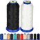 Heavy Duty Thread 1800 Yards Size T70 69 210D/3 All Purpose High Strength Polyester Sewing Thread for Weaves, Upholstery, Jeans and Weaving Hair, Drapery, Beading, Purses, Leather (Black &amp; White)