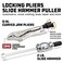 Powerbuilt Slide Hammer Locking Pliers Set, 9 inch Locking Pliers, Sturdy 2 Pound Slide Hammer with a Quick Release Swiveling Coupler, Quick Connect Flex Joint Connection - 645044