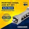 Mortise Bits Chisel Set - Square Hole Drill - 3/8" Dia x 5/8" x 8-1/2" OAL