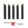 findmall 5Pcs 3/8 Inch Indexable Carbide Lathe Turning Tool Holder Metal Lathe Tools Inserts Bits with TCMT110204 Carbide Inserts