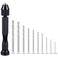 Professional Pin Vise Hand Drill Bits, Mini Twist Drill Bits Set (0.8-3.0mm), Precision Hand Drill Bit Rotary Tools Set of 11, for Metal Wood, Manual Work DIY, Jewelry, Assembling, Model Making