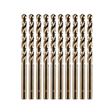 amoolo 1/4" Cobalt Drill Bit 10 Pcs