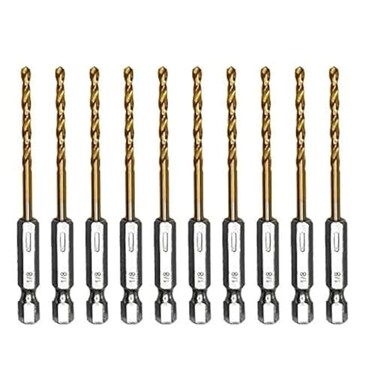 amoolo 1/8 Hex Shank Drill Bits, 10Pcs