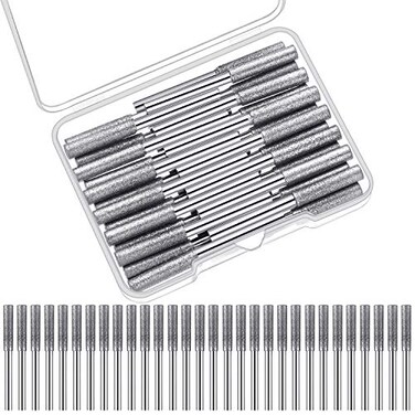 Honoson 30 Pcs 5/32 Inch Chainsaw Sharpener Stone Bit Bulk