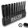 10pc Security TORX Star Bit Set 2 Inch S2 Steel Impact Screwdriver Bits