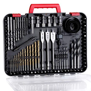 AVID POWER Drill &amp; Driver Bit Set, 100 Pcs Combo Kit with Storage Case-Red