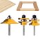 3PCS 1/4" Shank Router Bit Set,Raised Panel Cabinet Door Making Router Bits