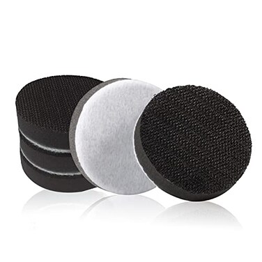 LEONTOOL 5 Pack 2 Inch (50mm) Hook and Loop Soft Foam Buffering Pad No Hole Sponge Cushion Buffer Pad High Density Foam Sanding Pads for Orbital Sander Soft Interface Pad