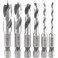 Wolfride 6PCS Brad Point Drill Bits 1/4-Inch Hex Shank Stubby Drill Bit Set for Wood