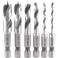Wolfride 6PCS Brad Point Drill Bits 1/4-Inch Hex Shank Stubby Drill Bit Set for Wood