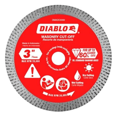 Diablo Diamond Continuous Rim Masonry Cuf-Off Disc - 3" Diameter