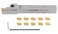Accusize Cut-Off Tool Holder, 1/2" x 1/2", 10 x GTN-2 Inserts