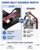 Mini Electric Belt Sander, Variable Speed Desktop Grinder for Knife Making