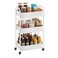 3-Tier Rolling Utility Cart with Caster Wheels,Easy Assembly, White