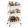 3-Tier Rolling Utility Cart with Caster Wheels,Easy Assembly, White