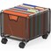 Simple Houseware Stackable Mesh Hanging Rolling File Cart, Black