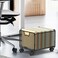Simple Houseware Stackable Mesh Hanging Rolling File Cart, Black