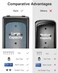 Puroma Key Lock Box Large with Code Lockbox Outdoor Wall Mount Safe 1 Gray
