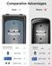 Puroma Key Lock Box Large with Code Lockbox Outdoor Wall Mount Safe 1 Gray
