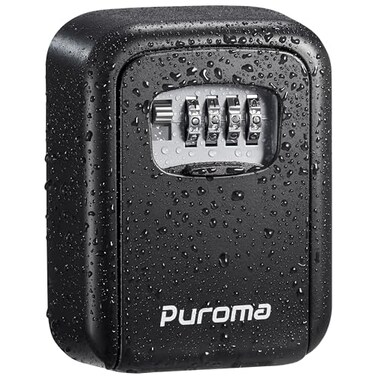 Puroma Security Key Lock Box 4-Digit Code Large Outdoor Wall Mount Lockbox