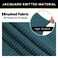 Stretch Armless Futon Cover Full Queen Size Futon Couch Cover with Elastic Bottom, Checked Pattern Jacquard (Deep Teal)