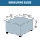 H.VERSAILTEX Velvet Soft Stretch Square Ottoman Slipcover, Grey