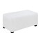 Easy-Going Stretch Large Rectangle Ottoman Cover Snow White