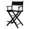 24" Director's Chair Black Frame-Black Canvas