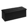 PINPLUS Folding Storage Ottoman Bench, Black Faux Leather