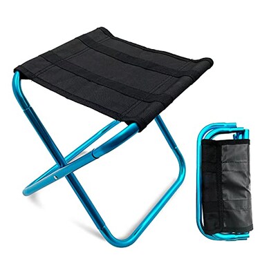 LYHLYA Portable Mini Folding Stool, Small Camping Stool Mortable Stool Can Hold Up to 150 Lbs