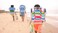 Homevative Kids Folding Backpack Beach Chair, Lightweight, Jellyfish