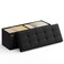SONGMICS 43.3 Inches Folding Storage Ottoman Bench, Load 660 lb