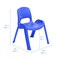 ECR4Kids Plastic Stackable SitRight Chair, 11in, Classroom Furniture, Blue, 4-Pack