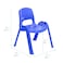 ECR4Kids Plastic Stackable SitRight Chair, 11in, Classroom Furniture, Blue, 4-Pack