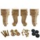 WEICHUAN Solid Wood Replacement Furniture Sofa Couch Legs 8 inch Set of 4