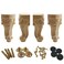 WEICHUAN Solid Wood Replacement Furniture Sofa Couch Legs 8 inch Set of 4