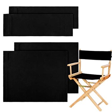 Boao 2 Sets Directors Chair Canvas Replacement, Black