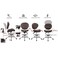 Kaleurrier Adjustable Stools Drafting Chair: with Back Rest &amp; Foot Rest