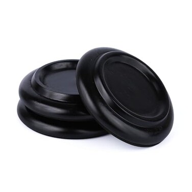 FameFame 3 Pack for Grand Pianos, Solid Wood Piano Caster Cups, Black