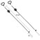 Nonley Sofa Recliner Cables, 2 Pack Couch Release Cables Recliner Replacement Parts D Ring Couch Recliner Pull Handle, Hook Exposed Cable with S Tip for Sofa, Black