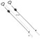 Nonley Sofa Recliner Cables, 2 Pack Couch Release Cables Recliner Replacement Parts D Ring Couch Recliner Pull Handle, Hook Exposed Cable with S Tip for Sofa, Black