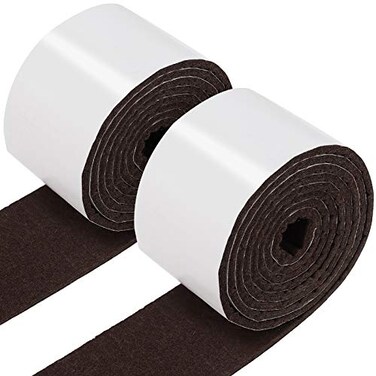 Shappy 2 Pcs Felt Strips with Adhesive Backing Felt Tape Roll Non Slip