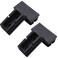 suiwotin 3/4 x 1 1/2 Inch Rectangle Black Plastic Plug End Cap, 4PCS