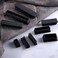 suiwotin 3/4 x 1 1/2 Inch Rectangle Black Plastic Plug End Cap, 4PCS