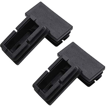suiwotin 3/4 x 1 1/2 Inch Rectangle Black Plastic Plug End Cap, 4PCS
