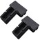 suiwotin 3/4 x 1 1/2 Inch Rectangle Black Plastic Plug End Cap, 4PCS